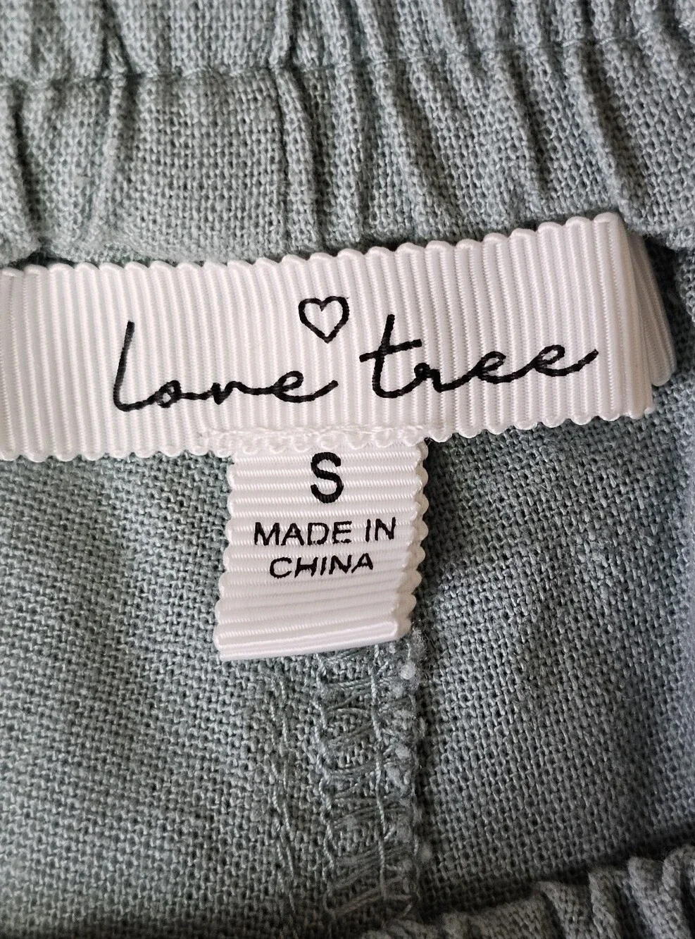 Green Linen Blend Cargo Joggers Sz S Coastal Casual Resortwear Beachy